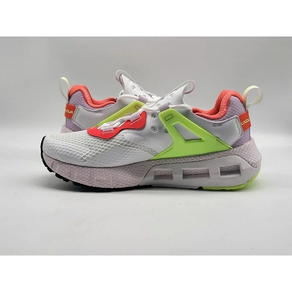 Under Armour HOVR Mega‎ MVMNT Women's 7.5 White Lime Coral Shoes 3023873-102